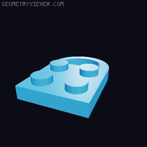Lego Dog Tag 3D model thumbnail