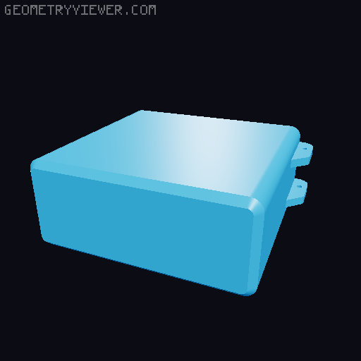 Compact parametric box (for instax square) 3D model thumbnail