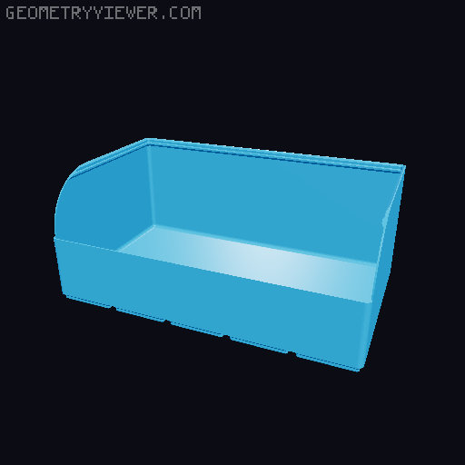 Gridfinity rouded bins collection all sizes 3D model thumbnail