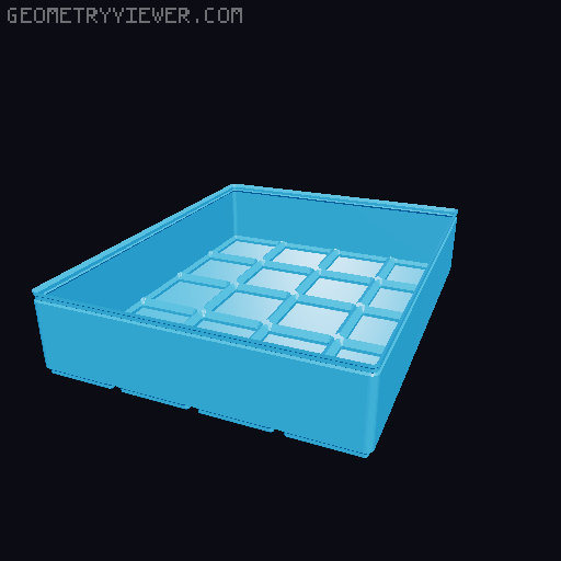 Gridfinity Box (Quick print, lite version, less filament!) 3D model thumbnail