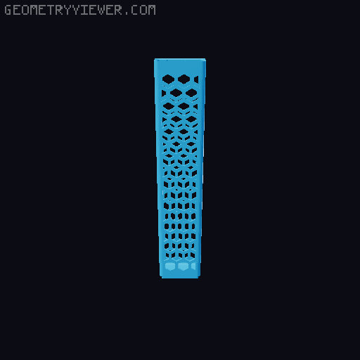 Gridfinity Hex Bins all sizes 3D model thumbnail