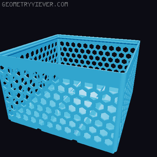 Gridfinity Hex Bins Light all sizes 3D model thumbnail