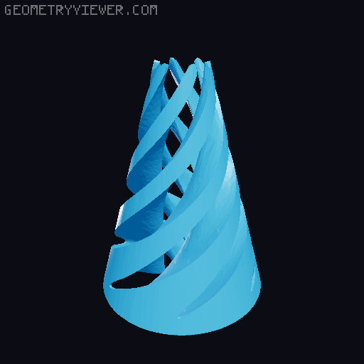 Fidget Cone (NO SUPPORTS NEEDED) 3D model thumbnail
