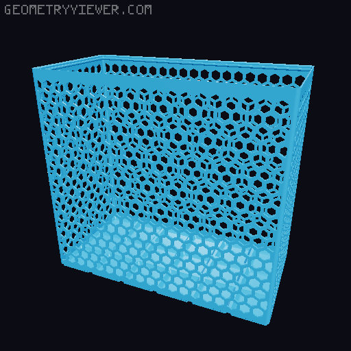 Gridfinity Hex Bins Light all sizes 3D model thumbnail
