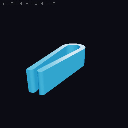 Star Trek Boomerang Phaser holster clips 3D model thumbnail