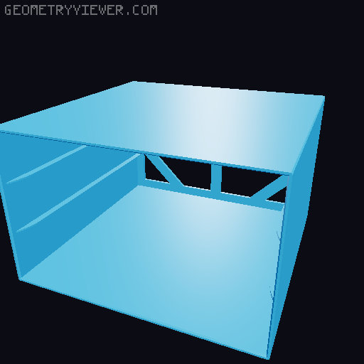 Gridfinity Drawers Chest 4x4 3D model thumbnail