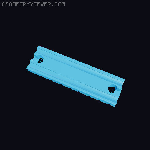 Wooden railway bridge system for Fischertechnik 3D model thumbnail