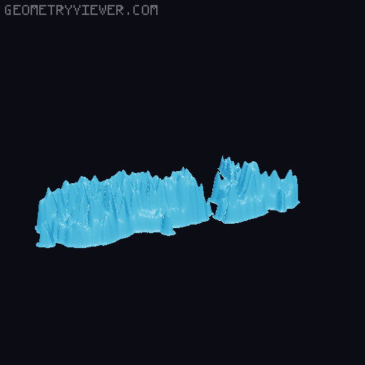 Topographic World Map 3D model thumbnail