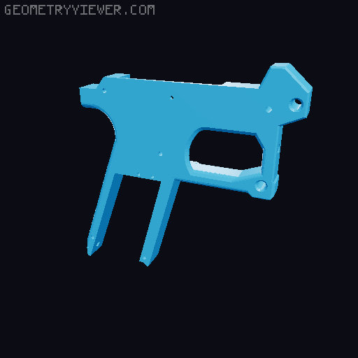 Protean Battery Storage Grip and Dual Stage Trigger 3D model thumbnail