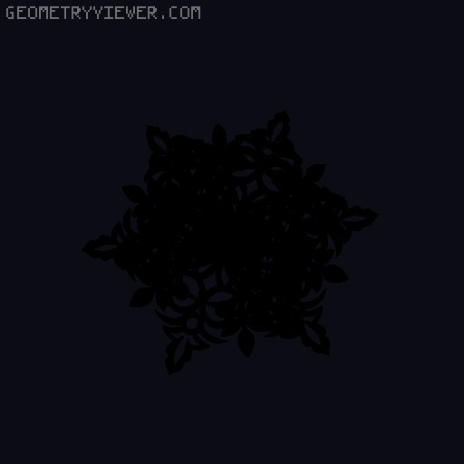 Initial A-Z snowflake décor 3D model thumbnail