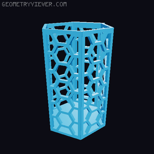 HSW hexagonal baskets v2 with full bottom 3D model thumbnail