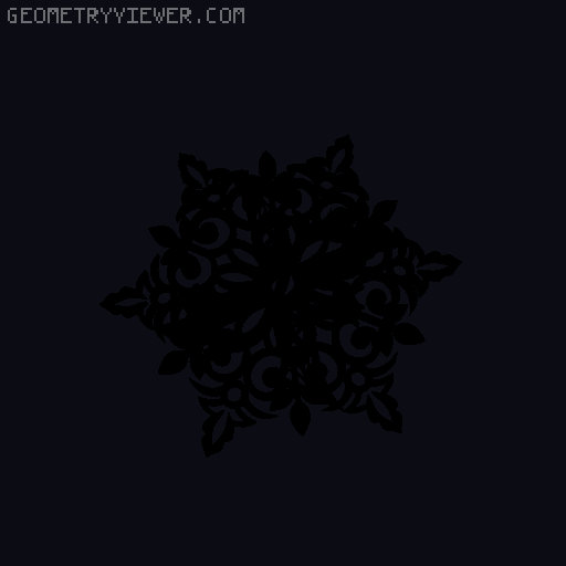 Initial A-Z snowflake décor 3D model thumbnail
