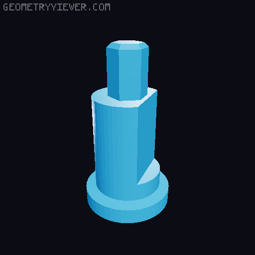 Drill Bit Adapter for Reimagined Spool Winder 3D model thumbnail