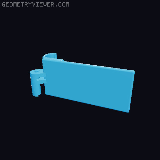 Adjustable Airplane Phone Holder (rounded) 3D model thumbnail