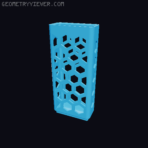 Gridfinity Hex Bins Light all sizes 3D model thumbnail