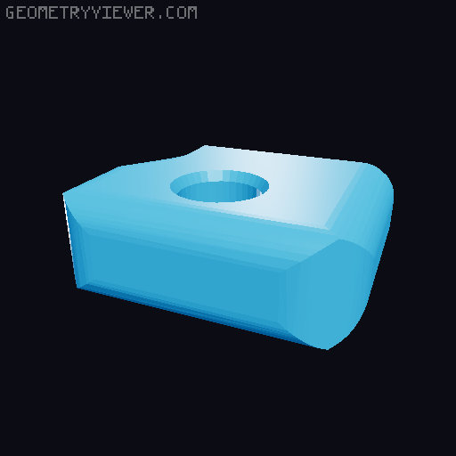 House Key Blade Adapter 3D model thumbnail