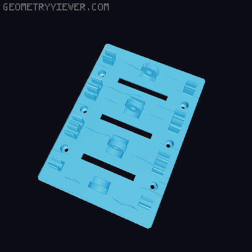 Frankenstein Light Switch Plate 3D model thumbnail
