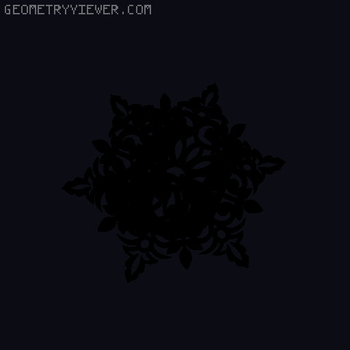 Initial A-Z snowflake décor 3D model thumbnail