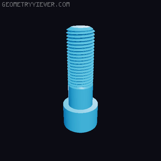 Hundreds of Metric Allen Screws with Cylindrical Head M2 up to M64 3D model thumbnail