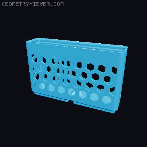 Gridfinity Hex Bins Light all sizes 3D model thumbnail