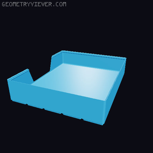 Gridfinity wall cutout collection 3D model thumbnail