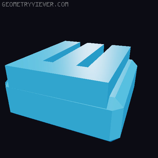 PrintABlok:WritersBloks interlocking letter blocks 3D model thumbnail