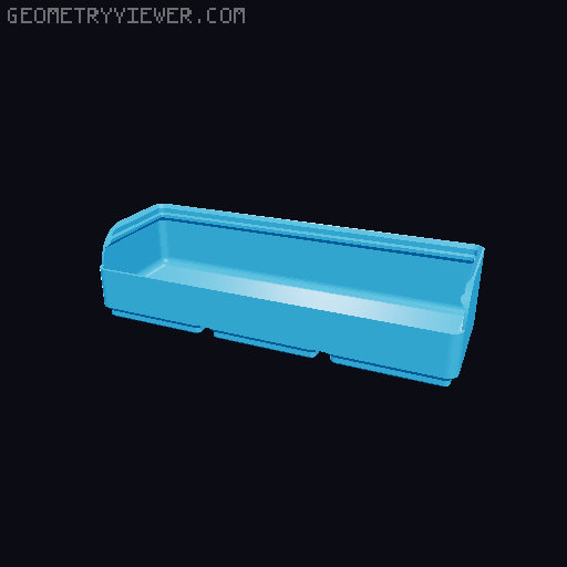 Gridfinity rouded bins collection all sizes 3D model thumbnail