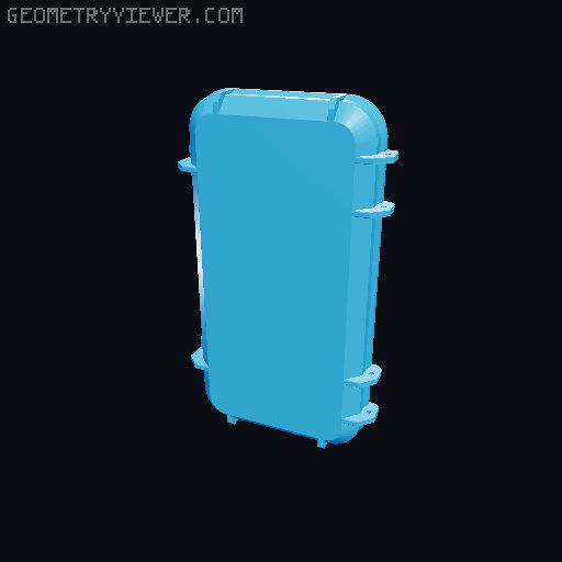 Parametric protective case / toolbox 3D model thumbnail
