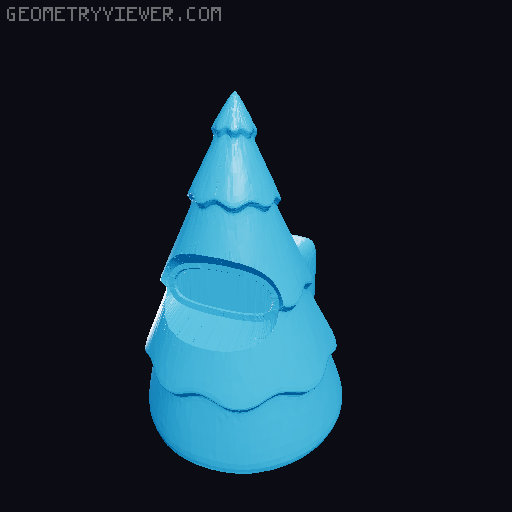 Among Us-Christmas tree spirit (ghost) decoration 3D model thumbnail