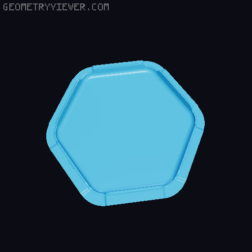 Interlocking Sorting Cups (Hex Shape) - Version 2 3D model thumbnail