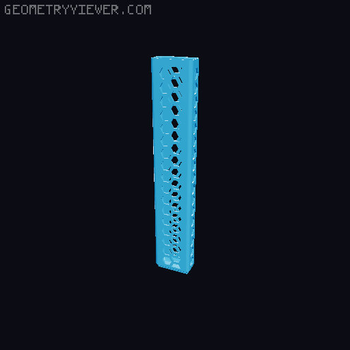 Gridfinity Hex Bins Light (rotated grid) all sizes 3D model thumbnail