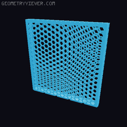 Gridfinity Hex Bins Light (rotated grid) all sizes 3D model thumbnail