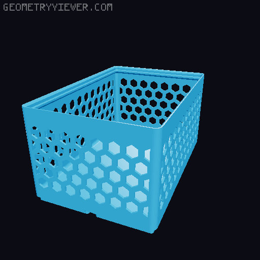 Gridfinity Hex Bins all sizes 3D model thumbnail