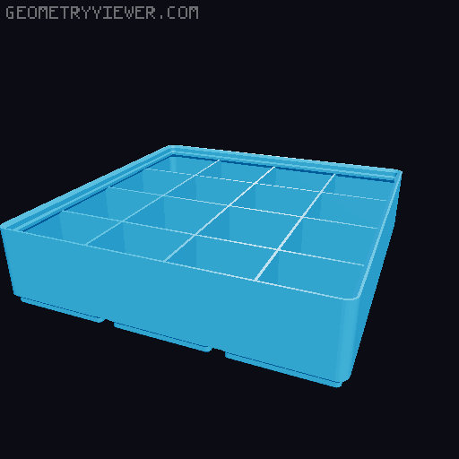 Divided Gridfinity Boxes (CadQuery Customizable) 3D model thumbnail