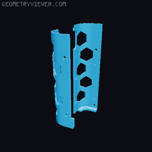 AD5M DIY Enclosure Perforated Guard Plates 3D model thumbnail
