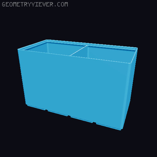 Ikea Alex Gridfinity cable bins (more variants) 3D model thumbnail