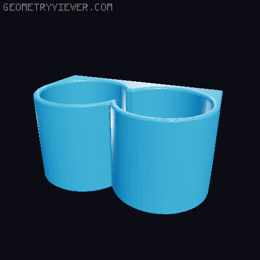 Smaller Double Glue Stick Holder - HSW 3D model thumbnail