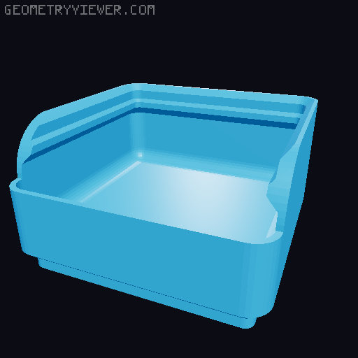 Gridfinity rouded bins collection all sizes 3D model thumbnail