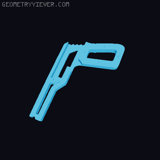 Quick Rubber Band Gun 3D model thumbnail