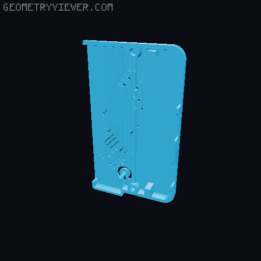 3D Printable Mainboard Case Circuits Style 3D model thumbnail