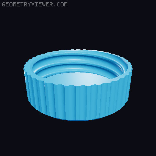 Travel size bottles with caps (parametric) 3D model thumbnail