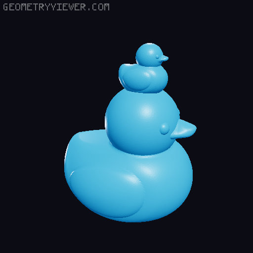 Floating Plastic Ducks 3D model thumbnail