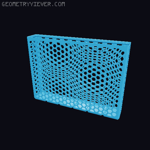 Gridfinity Hex Bins Light (rotated grid) all sizes 3D model thumbnail