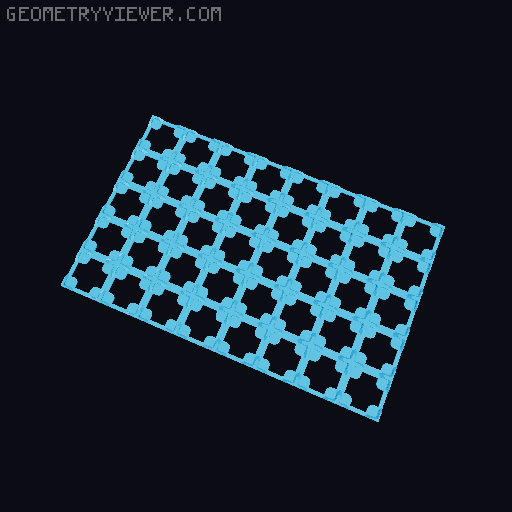 Thin Gridfinity Magnet Base - up to 12x12 3D model thumbnail