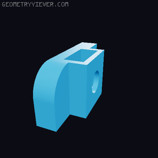 Extrusion Mount 3030 M3 for Light Bars 3D model thumbnail