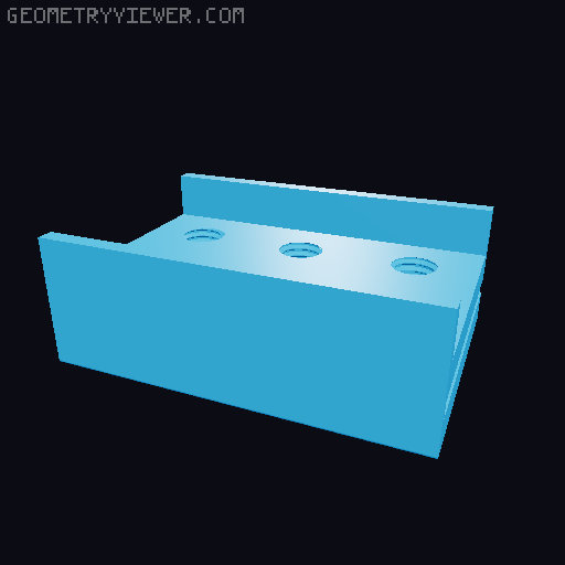 E3D V6 Nozzle Holder - Small Nozzle Holder 3D model thumbnail