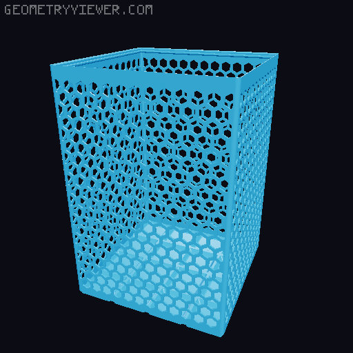 Gridfinity Hex Bins Light all sizes 3D model thumbnail