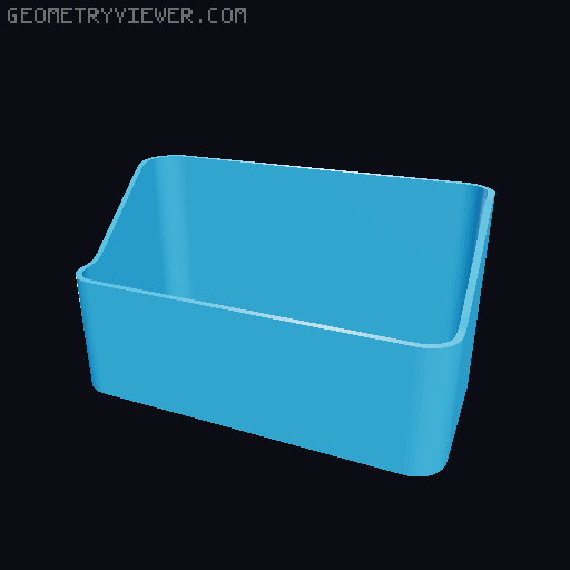 Bin for Ikea skadis - 564 models - hooks need support 3D model thumbnail