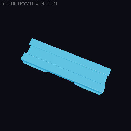 Easy Print Socket Rail System 3D model thumbnail