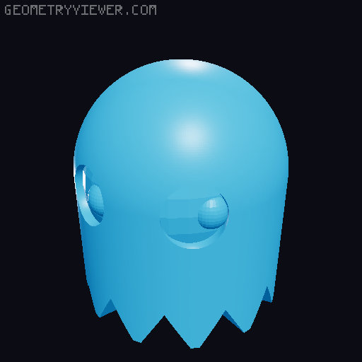7 Cartoon Projectiles - For PIP Rocket Launcher (Ghosts and Minions added) 3D model thumbnail